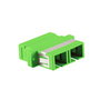 LOGON PROFESSIONAL LFA235 Acoplador Fibra Óptica Dúplex SC/SC OM5 Verde Lima, Brida, Casquillo Cerámico, Pack 12 unidades con Tornillos