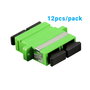 LOGON PROFESSIONAL LFA235 Acoplador Fibra Óptica Dúplex SC/SC OM5 Verde Lima, Brida, Casquillo Cerámico, Pack 12 unidades con Tornillos