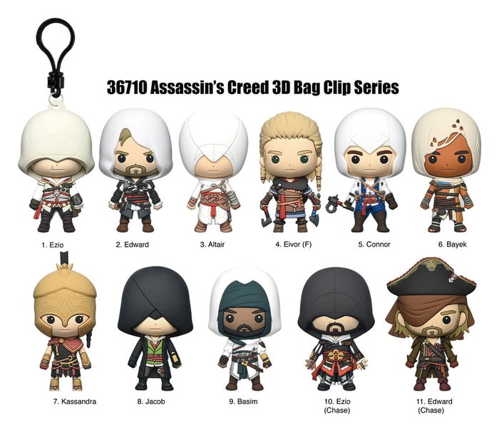Monogram Int. Assassin's Creed Colgantes para Bolso de PVC 3D Serie 1 Expositor (24)