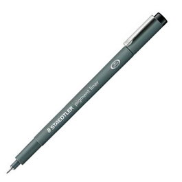 Staedtler Rotulador Calibrado Pigment Liner 0.8 mm Negro (Set de 10) (Set de 10)