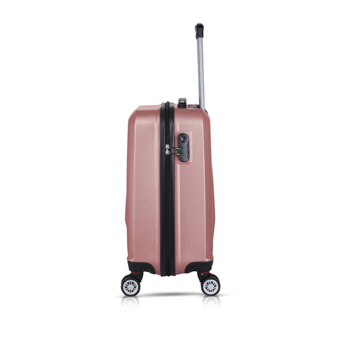 Zoozie Bags 8282 Juego de Maletas de Oro Rosa de 2 Piezas, ABS, Incluye Maleta Cabina 57x33x22cm y Neceser 25x30x17cm