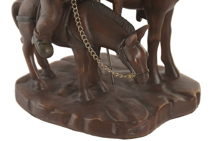 DKD Home Decor Figura de Resina Quijote y Sancho Panza con Caballo