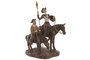 DKD Home Decor Figura de Resina Quijote y Sancho Panza con Caballo