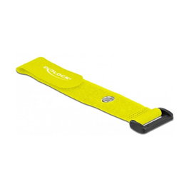 DeLOCK Bridas de cable con lazo y ojal de sujeción Amarillas 190 x 25 mm