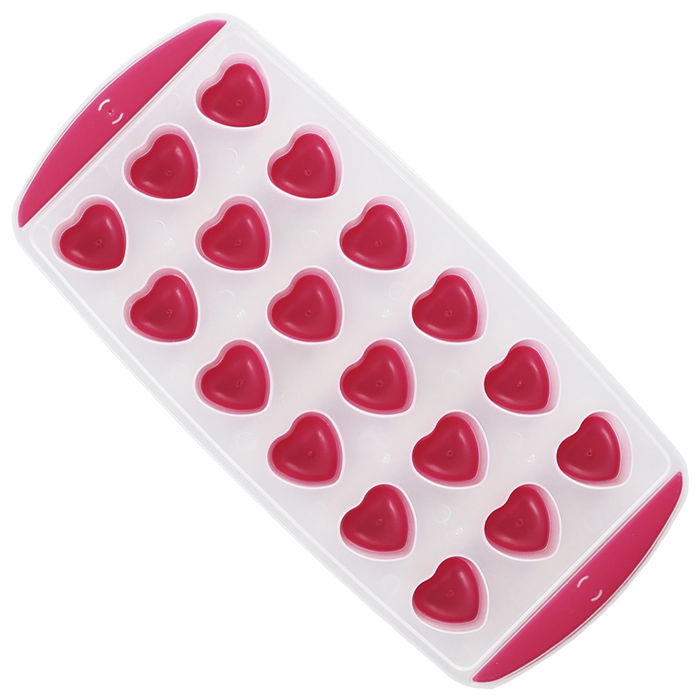 Cook Concept Molde Cubitos Hielo Fácil Extracci con Base Silicona Formas Surtidas Rojo Azul Verde Fucsia