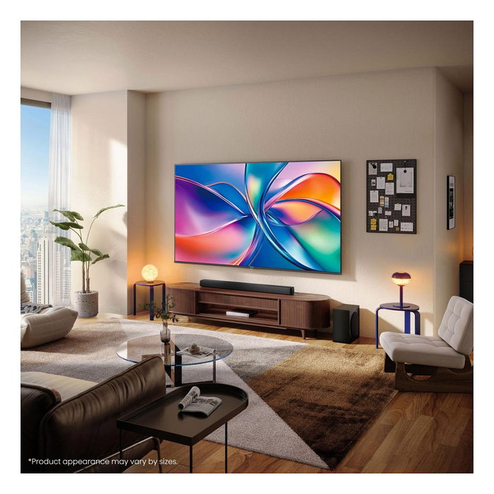 Hisense 55E77Q - Smart TV 4K Ultra HD QLED 55" (139.7 cm) con VIDAA U9, WiFi, Bluetooth, Dolby Atmos, HDR10+, HDMI 2.1, Negro