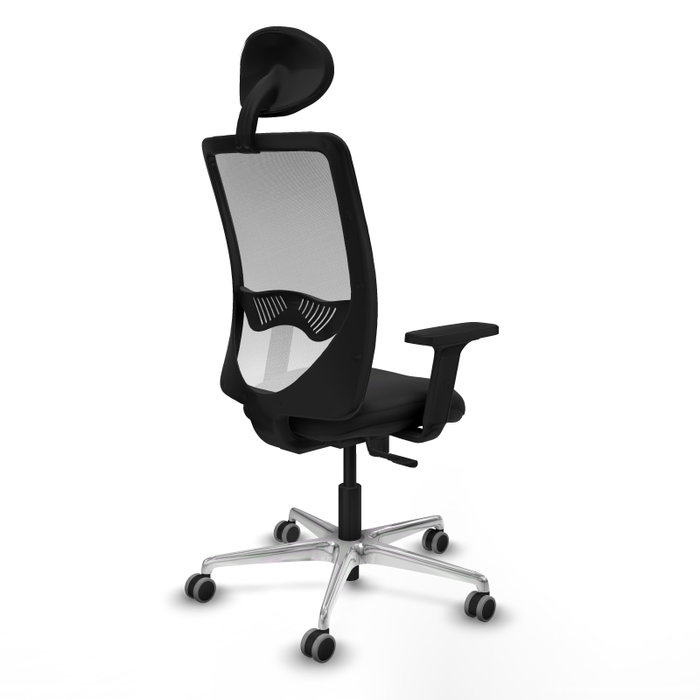 PIQUERAS Y CRESPO Silla de oficina Zulema con mecanismo Sincro, Negro y Blanco
