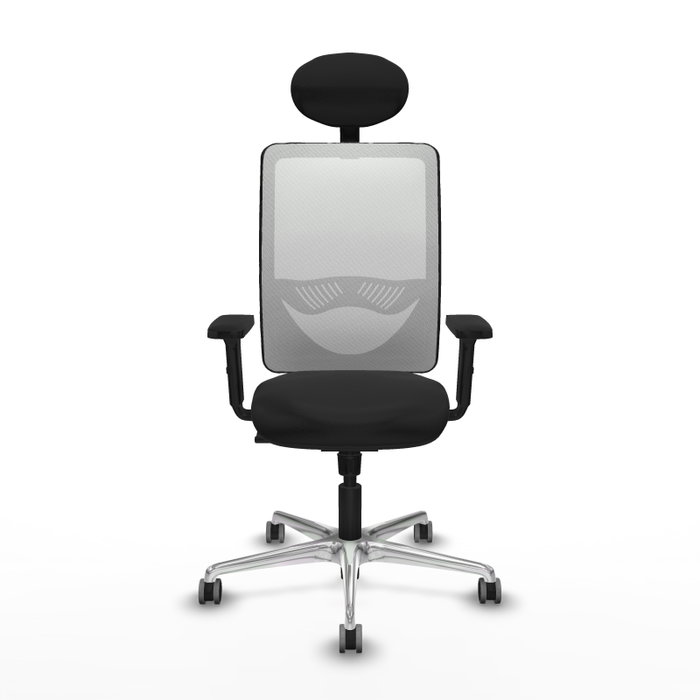 PIQUERAS Y CRESPO Silla de oficina Zulema con mecanismo Sincro, Negro y Blanco