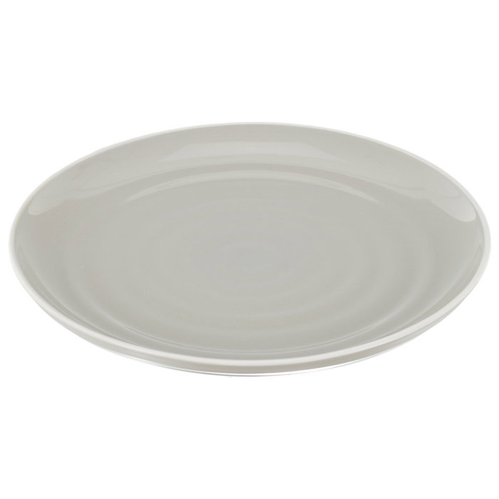 Home Deco Factory Plato Gris Bicolor de Cerámica 26,5 cm