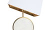 DKD Home Decor Lámpara de sobremesa Acero y Mármol Mate Dorado y Blanco