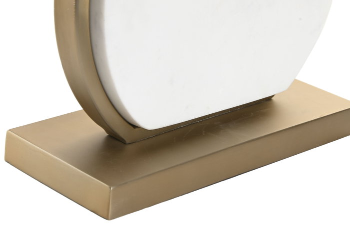 DKD Home Decor Lámpara de sobremesa Acero y Mármol Mate Dorado y Blanco