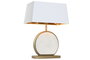 DKD Home Decor Lámpara de sobremesa Acero y Mármol Mate Dorado y Blanco