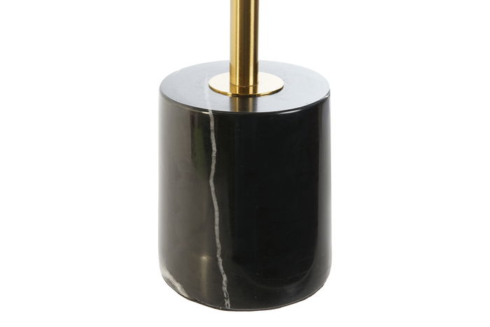 DKD Home Decor Lámpara de Sobremesa Item Home en Mármol y Metal, Negro y Blanco, 20x42x20 cm, Portalámparas E27