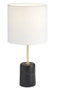DKD Home Decor Lámpara de Sobremesa de Mármol y Metal Negro