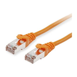 EQUIP 605573 Cable de Red Patchkabel Cat6 S/FTP 0.25m Naranja LSZH RJ45 a RJ45 Macho 28/7AWG Plug and Play PoE+ Gigabit Ethernet 1000 Mbps