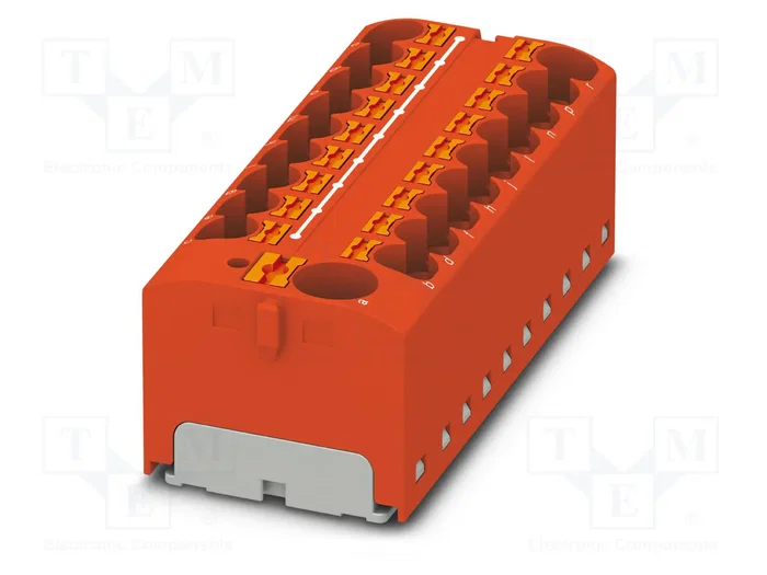 PHOENIX CONTACT PTFIX 10/18X4 RD Conector de carril 32A 450V PHOENIX CONTACT PTFIX 10/18X4 RD Conector de carril 32A 450V