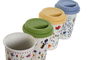 DKD Home Decor Mug Shabby Porcelana y Silicona Multicolor 400 ml Pack 4 Unidades 10 x 14 x 10 cm