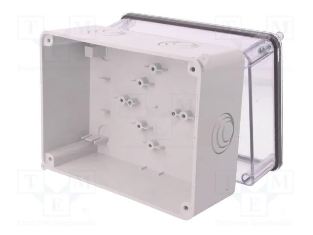 ELEKTRO-PLAST NASIELSK CARBO-BOX Caja de conexiones gris claro con tapa transparente ELEKTRO-PLAST NASIELSK CARBO-BOX Caja de conexiones gris claro con tapa transparente