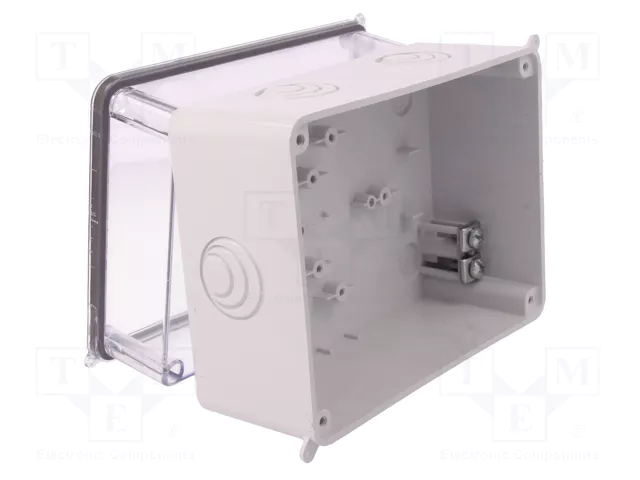 ELEKTRO-PLAST NASIELSK CARBO-BOX Caja de conexiones gris claro con tapa transparente ELEKTRO-PLAST NASIELSK CARBO-BOX Caja de conexiones gris claro con tapa transparente