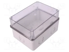ELEKTRO-PLAST NASIELSK CARBO-BOX Caja de conexiones gris claro con tapa transparente