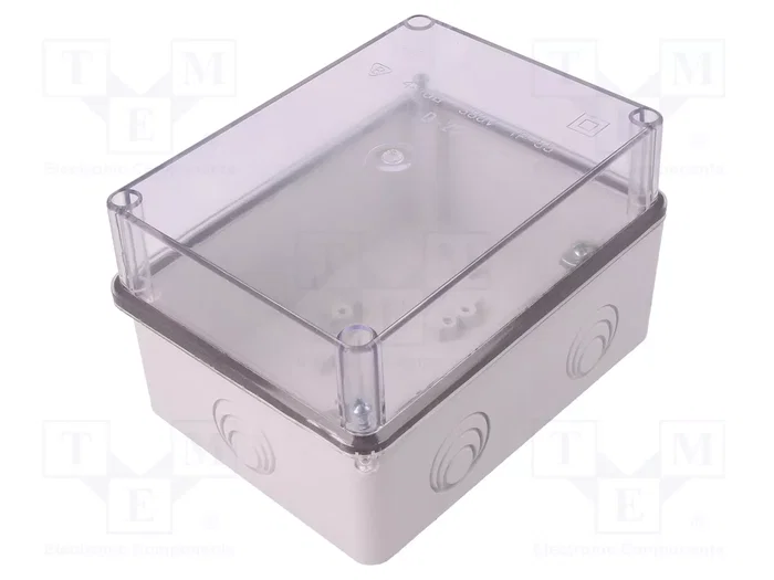 ELEKTRO-PLAST NASIELSK CARBO-BOX Caja de conexiones gris claro con tapa transparente ELEKTRO-PLAST NASIELSK CARBO-BOX Caja de conexiones gris claro con tapa transparente