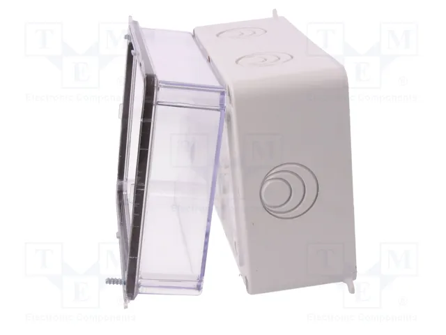 ELEKTRO-PLAST NASIELSK CARBO-BOX Caja de conexiones gris claro con tapa transparente ELEKTRO-PLAST NASIELSK CARBO-BOX Caja de conexiones gris claro con tapa transparente
