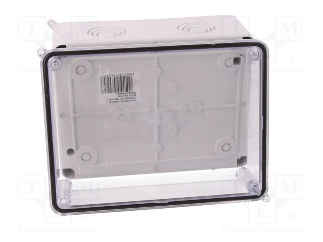 ELEKTRO-PLAST NASIELSK CARBO-BOX Caja de conexiones gris claro con tapa transparente ELEKTRO-PLAST NASIELSK CARBO-BOX Caja de conexiones gris claro con tapa transparente