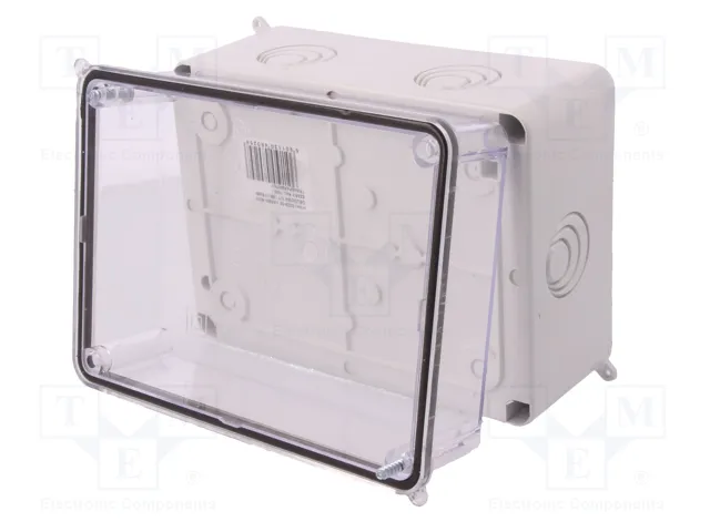 ELEKTRO-PLAST NASIELSK CARBO-BOX Caja de conexiones gris claro con tapa transparente ELEKTRO-PLAST NASIELSK CARBO-BOX Caja de conexiones gris claro con tapa transparente