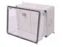 ELEKTRO-PLAST NASIELSK CARBO-BOX Caja de conexiones gris claro con tapa transparente