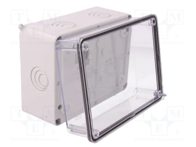 ELEKTRO-PLAST NASIELSK CARBO-BOX Caja de conexiones gris claro con tapa transparente ELEKTRO-PLAST NASIELSK CARBO-BOX Caja de conexiones gris claro con tapa transparente