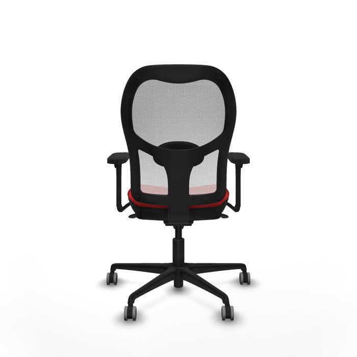 PIQUERAS Y CRESPO Silla de oficina Jorquera con mecanismo Sincro, Rojo y Blanco