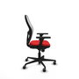 PIQUERAS Y CRESPO Silla de oficina Jorquera con mecanismo Sincro, Rojo y Blanco