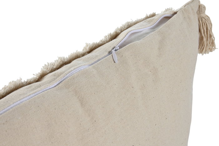 DKD Home Decor Cojin Boho Crudo 8 x 45 x 45 cm (2 Unidades) Poliester Algodon