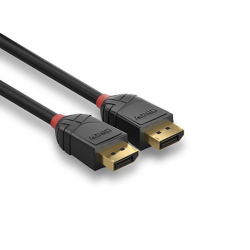 Lindy Cable DisplayPort 2.1 1m 54Gbps Negro
