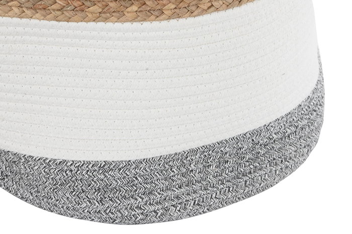 DKD Home Decor Cesta de Fibra y Algodón Blanco