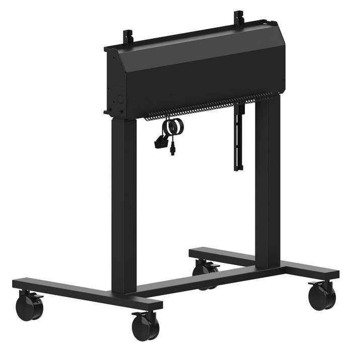 iiyama MD-CAR2031-B1 Soporte de suelo portátil para pantalla de hasta 105 pulgadas con ajuste eléctrico de altura (850-1800 mm), VESA 800x600, 120 kg, negro