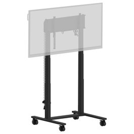 iiyama MD-CAR2031-B1 Soporte de suelo portátil para pantalla de hasta 105 pulgadas con ajuste eléctrico de altura (850-1800 mm), VESA 800x600, 120 kg, negro