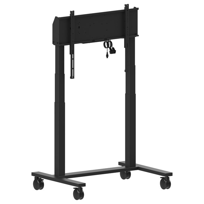 iiyama MD-CAR2031-B1 Soporte de suelo portátil para pantalla de hasta 105 pulgadas con ajuste eléctrico de altura (850-1800 mm), VESA 800x600, 120 kg, negro