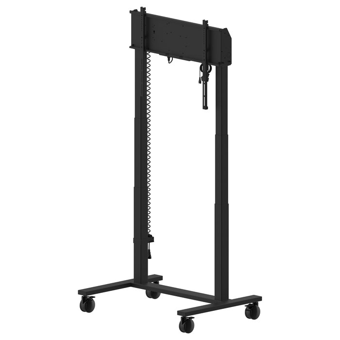 iiyama MD-CAR2031-B1 Soporte de suelo portátil para pantalla de hasta 105 pulgadas con ajuste eléctrico de altura (850-1800 mm), VESA 800x600, 120 kg, negro
