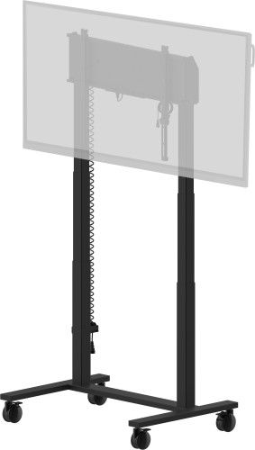 Iiyama Soporte de Suelo Elevador Eléctrico ILFD TeXX, Ajuste Altura 950mm (55"-105"), Carga 120kg, VESA 800x600, Anticolisión, Negro - MD-CAR2031