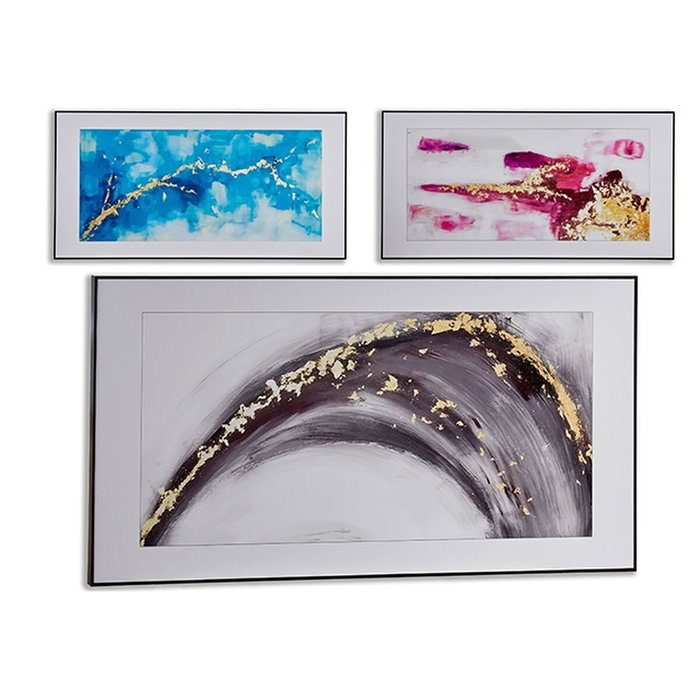 Lienzo Gift Decor Azul Marrón Rosa Abstracto 61,5 x 3 x 121 cm (3 Unidades) Lienzo Gift Decor Azul Marrón Rosa Abstracto 61,5 x 3 x 121 cm (3 Unidades)