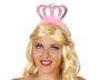Diadema Princesa Rosa Corona con Plumas para Disfraces de Cuento de Hadas, Bailarina o Reina Mágica, Accesorio Fantasía Adulto