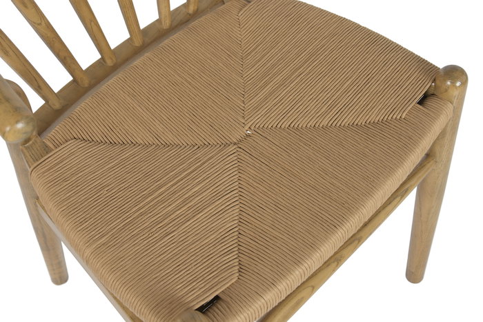DKD Home Decor Silla Cottage Olmo y Ratan Natural 57 x 47 x 79 cm (2 Unidades)