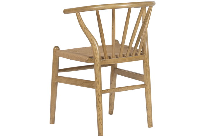 DKD Home Decor Silla Cottage Olmo y Ratan Natural 57 x 47 x 79 cm (2 Unidades)
