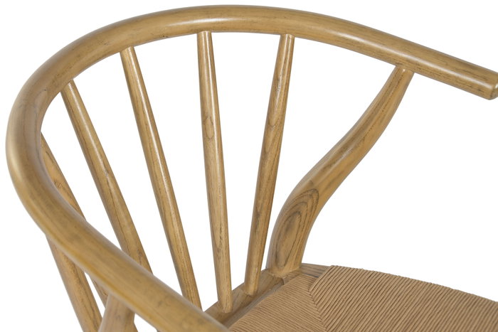 DKD Home Decor Silla Cottage Olmo y Ratan Natural 57 x 47 x 79 cm (2 Unidades)