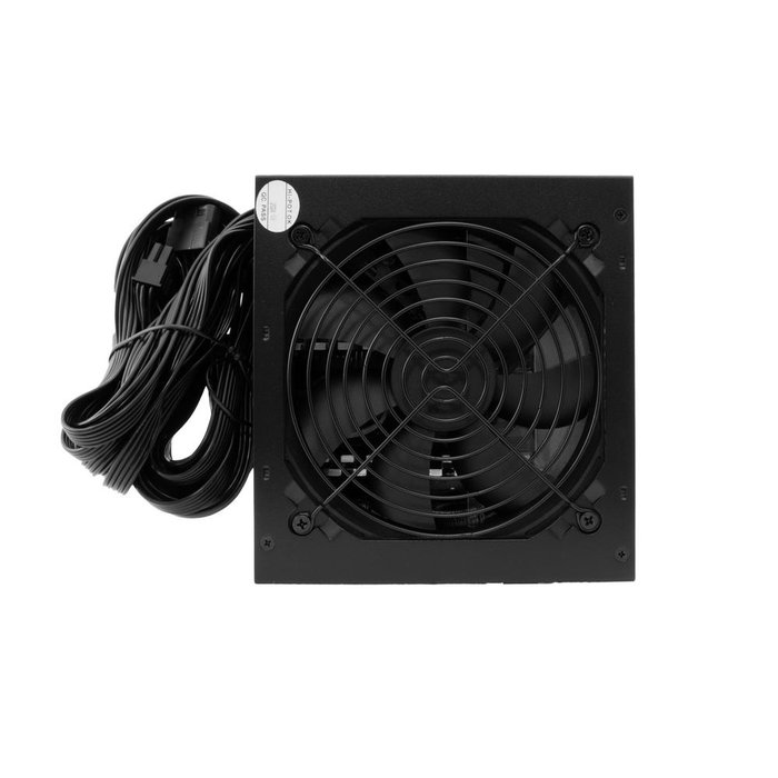 Coolbox Fuente de Alimentación Powerline2 Black ATX 750W, 85% Eficiencia, Cables Planos, Ventilador 120mm, Conforme a Intel ATX12V v2.31