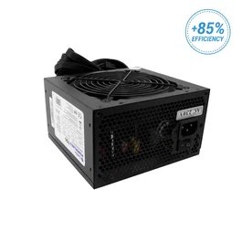 CoolBox COO-FAPW2-750 Fuente de Alimentación ATX 750W PowerLine2, Conforme Intel ATX12V v2.31, 85% Eficiencia, Ventilador 120mm Silencioso, PFC Activo, Cables Planos, Negro