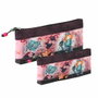 Forever Ninette Set de Dos Neceseres Bicycle Burdeos 15 x 26 x 4 cm y 12 x 23,5 x 3 cm