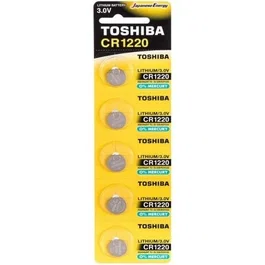 Toshiba CR1220 PW BP-5N Pack 5 Pilas Botón Alcalinas 3V