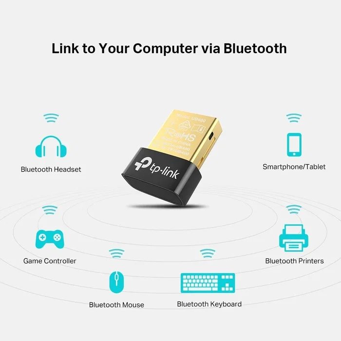 TP-Link UB400 Nano Adaptador Bluetooth 4.0 USB 2.0 Negro y Oro TP-Link UB400 Nano Adaptador Bluetooth 4.0 USB 2.0 Negro y Oro